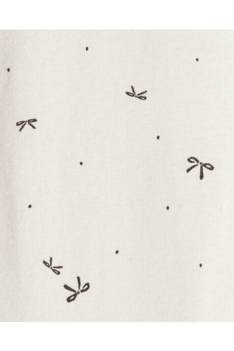 Set dos piezas de algodón, jumper y body, diseño lazos Sin color