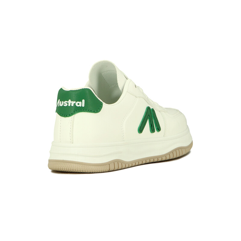 Austral Calzado Casual Luca C/plataforma Acordonado - Blanco/verde Blanco-verde