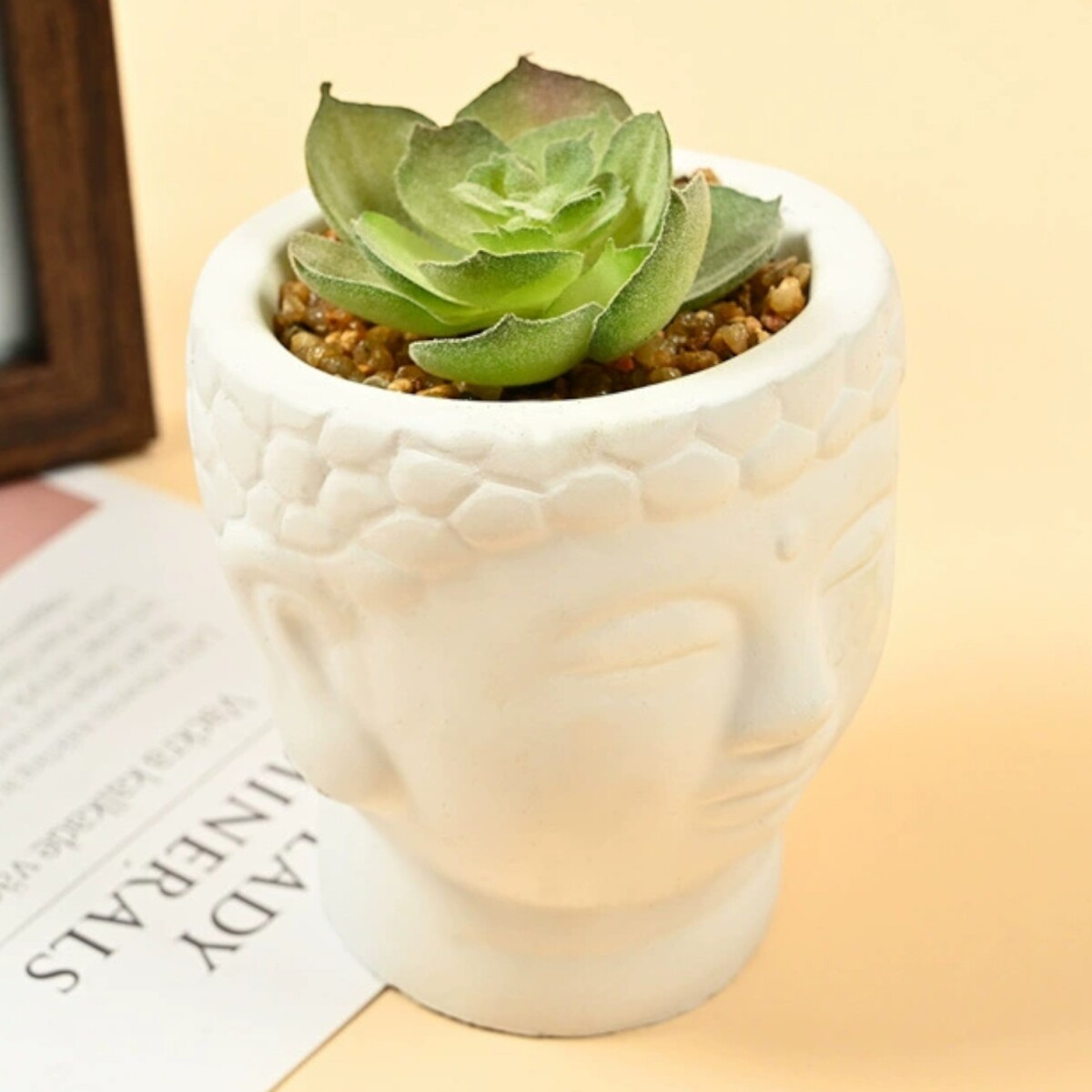 Maceta Cabeza De Buda - Blanco Modelo 4 