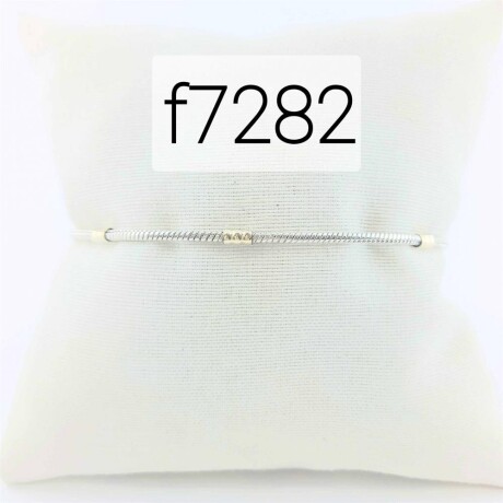 Pulsera de plata 925, con 3 trabas en double de oro 18 ktes. Modelo, COLA DE RATON. Pulsera de plata 925, con 3 trabas en double de oro 18 ktes. Modelo, COLA DE RATON.