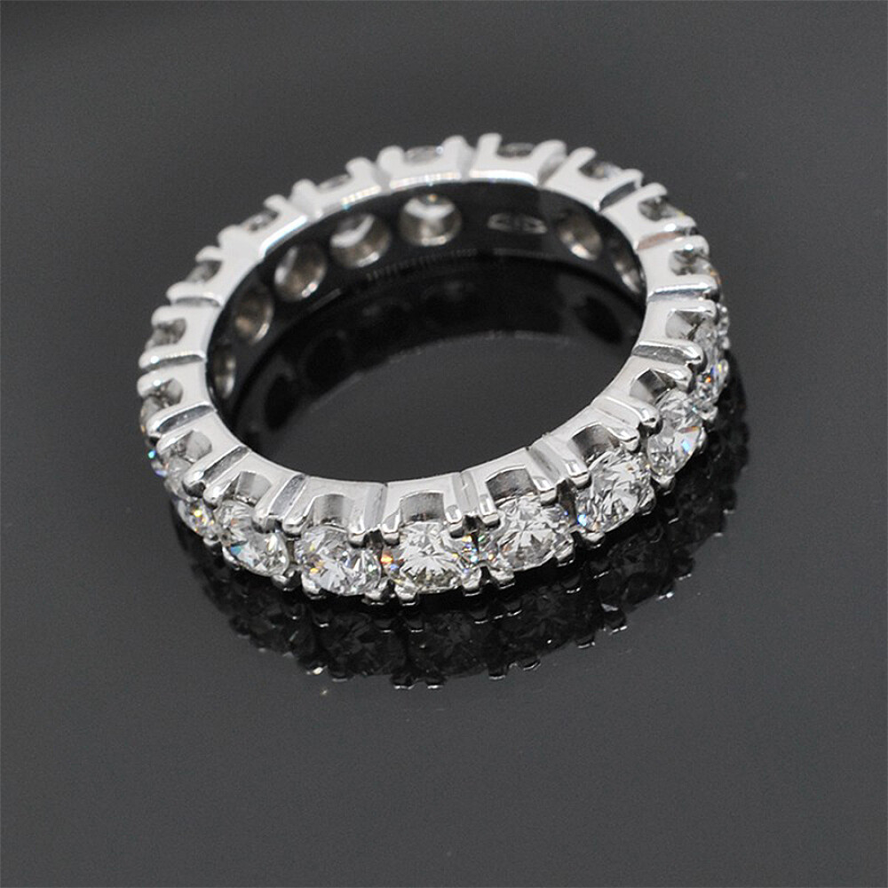Anillo Sin Fin En Oro 18K Blanco Y Brillantes Anillo Sin Fin En Oro 18K Blanco Y Brillantes