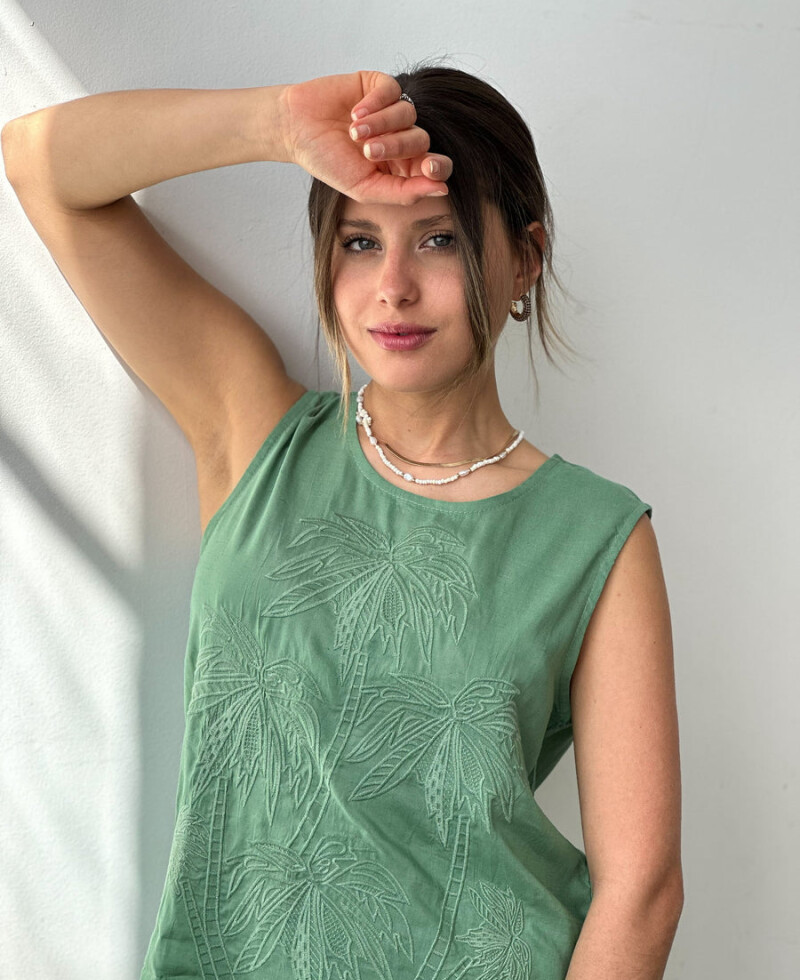 Blusa Palm verde