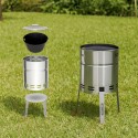 PARRILLERO A CARBON GRILL TUBULAR TRAMONTINA TCP-400 PLATEADO