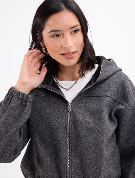 Campera paño Rocio gris oscuro