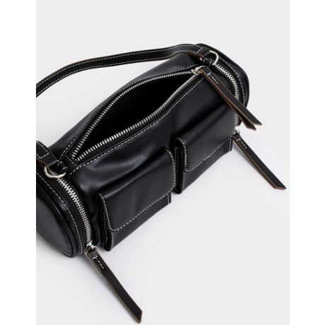 Bandolera Multipocket Suede Negro