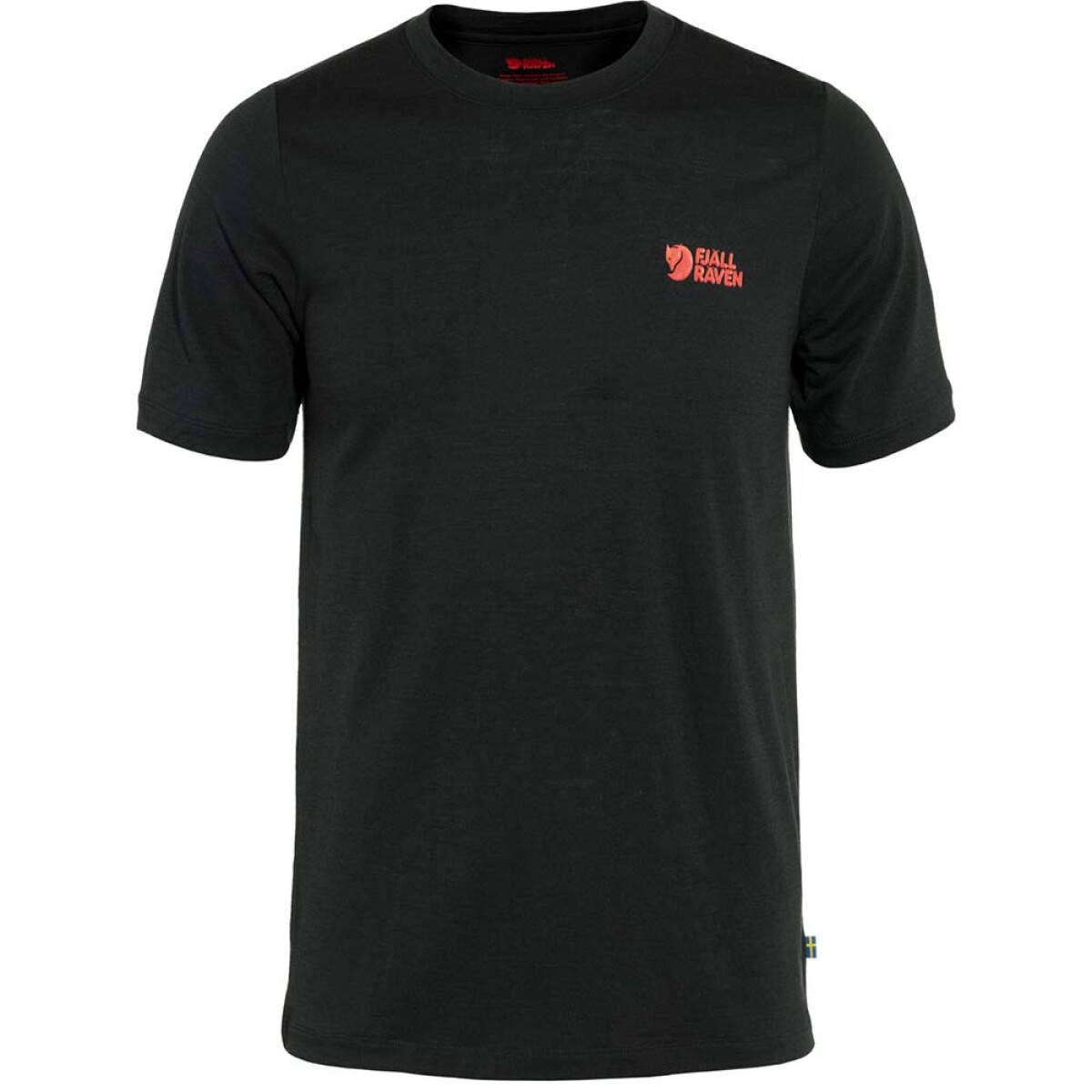 Polo Fjallraven Abisko Wool Logo SS M Hombre - Black 