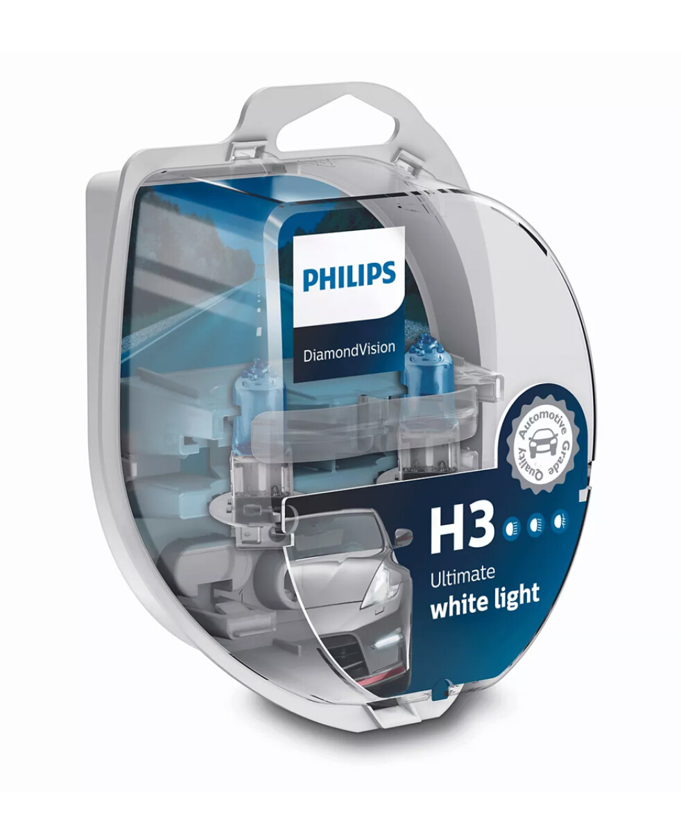 LAMPARA - HALOGENA 12V 55W H3 DIAMOND VISION PACK PHILIPS — Cymaco