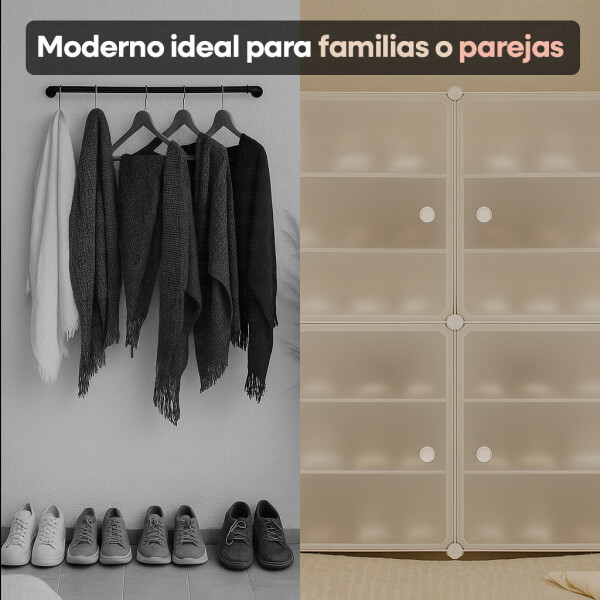 Zapatera Organizador Ropero Estanteria Con Puertas Zapatos Imback PLC001 Blanco Zapatera Organizador Ropero Estanteria Con Puertas Zapatos Imback PLC001 Blanco