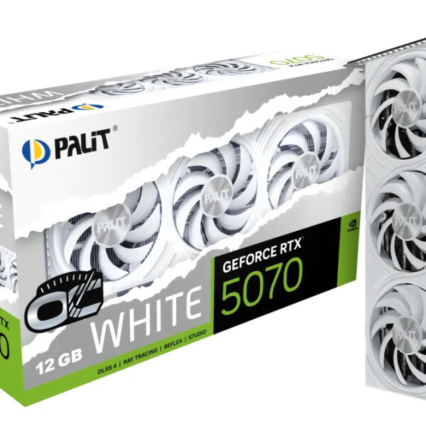 Tarjeta De Video Geforce Rtx 5070 White Oc 12gb Gddr7 TARJETA VIDEO PALIT RTX5070 WHITE OC 12G