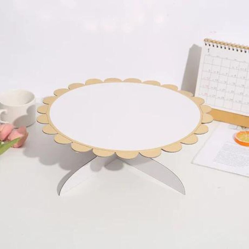 Soporte de Torta de Cartón Blanco