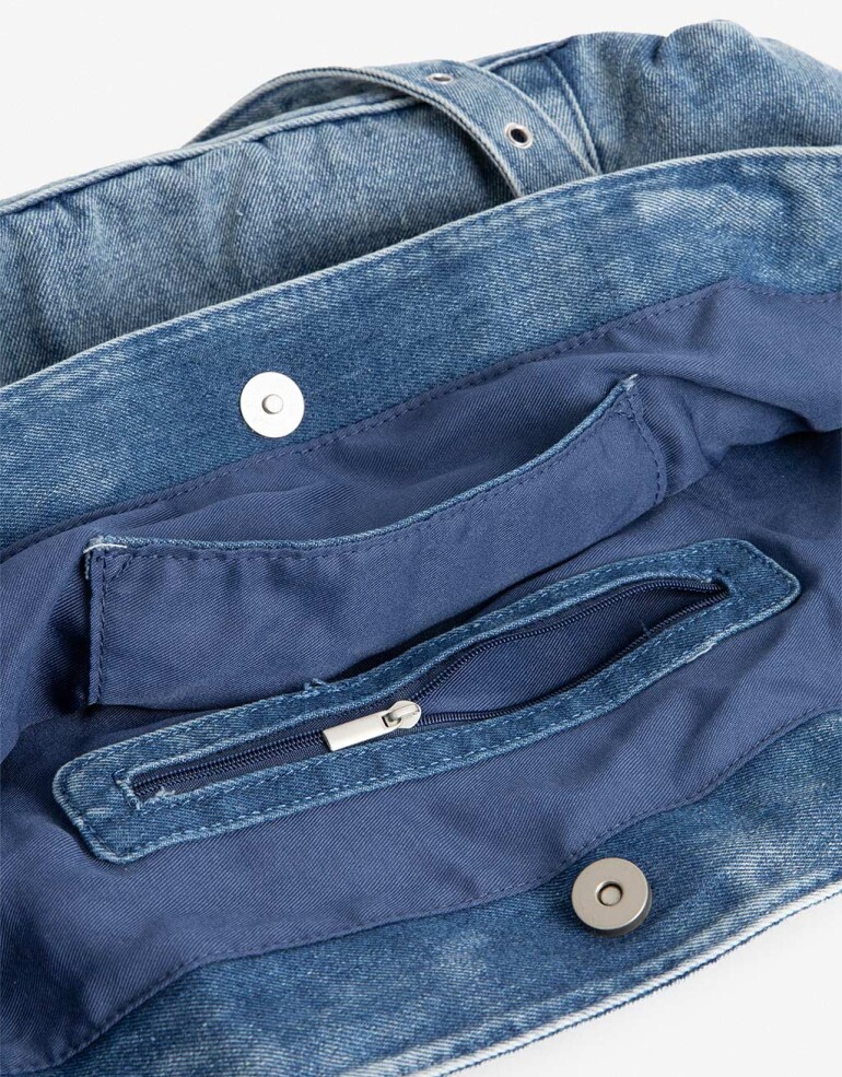 City Cartera Formato Baguette - Azul Oscuro