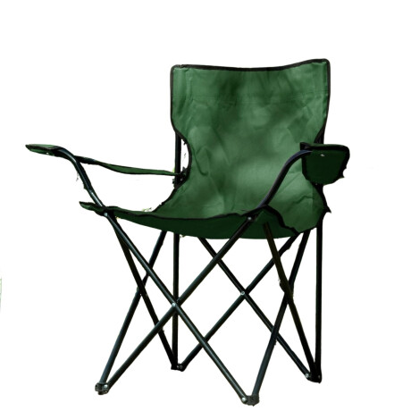 Silla Camping Pesca Plegable Estructura Metal Verde