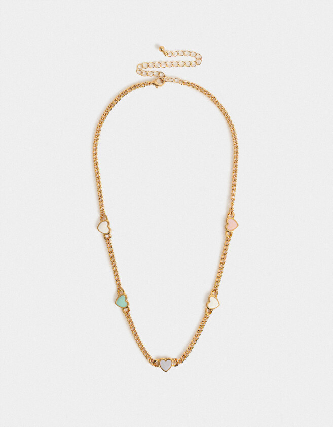 Collares Infantiles Con corazón Dorado