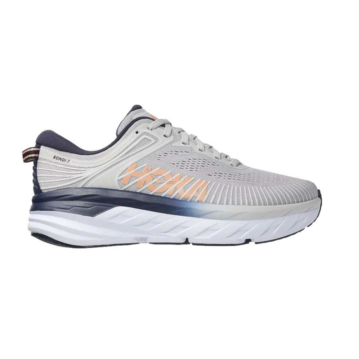 HOKA BONDI 7 - Silver/Blue/White 