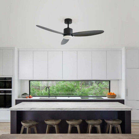 Ventilador de Techo Practic Life FS50233 con Luz LED y Control Remoto Negro