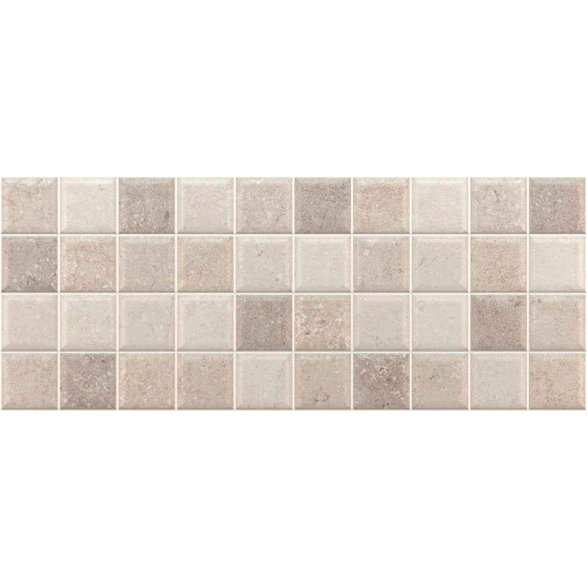 CERAMICA PARA PARED DECORADA MOSAICO GRIS DE 20X50 SERIE CONCRETE BALDOCER - GAMAS DE GRIS 