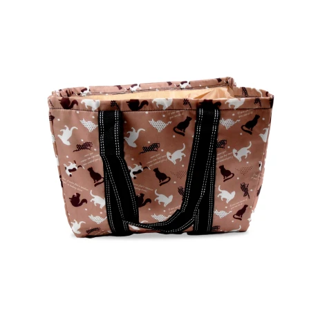 BOLSO TERMICO TIPO CONSERVADORA CON BOLSILLO DISEÑO GATOS 30X37X20X27CM 27670 BOLSO TERMICO TIPO CONSERVADORA CON BOLSILLO DISEÑO GATOS 30X37X20X27CM 27670