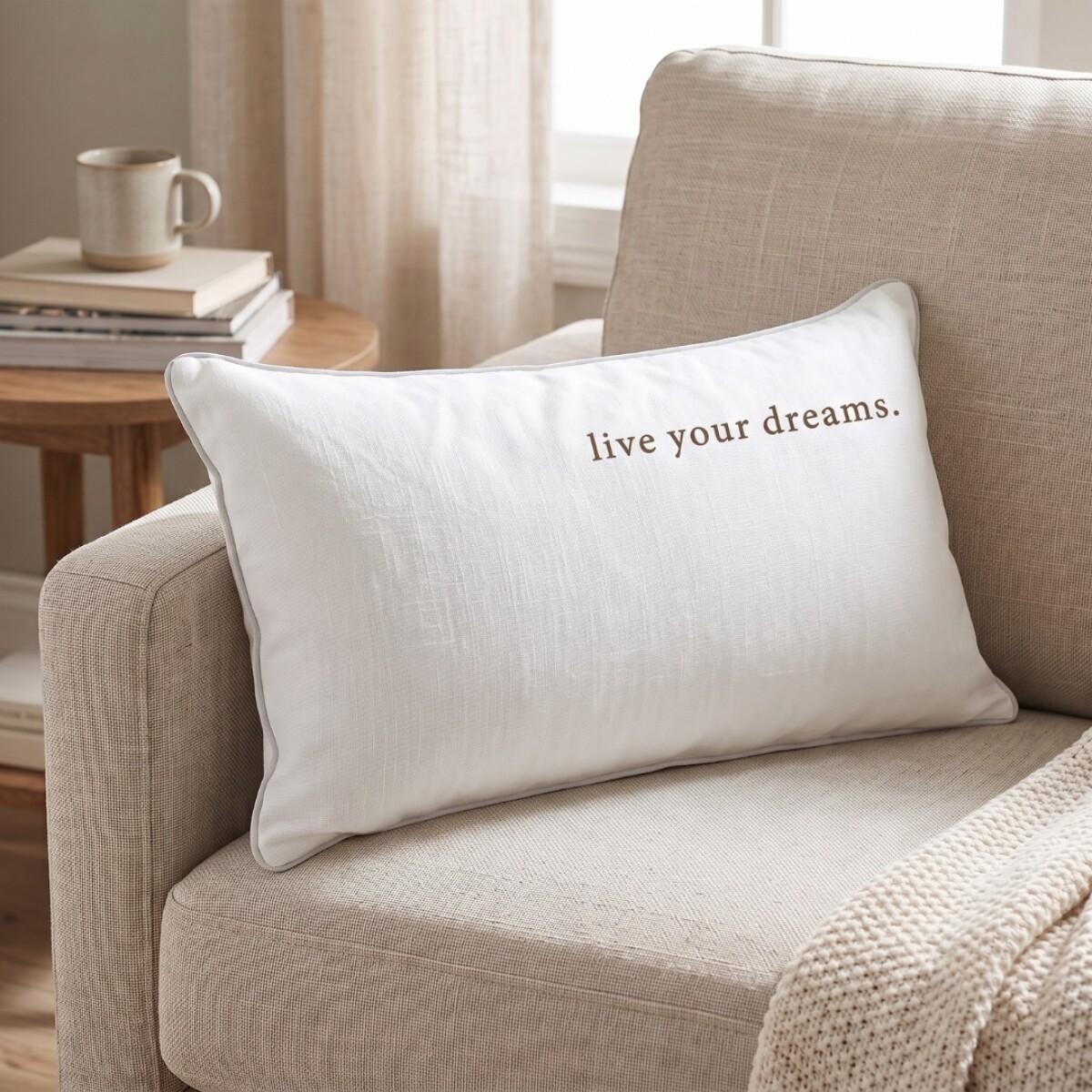 Almohadon Deco 60x36 Tusor - Pilar - Dreams 