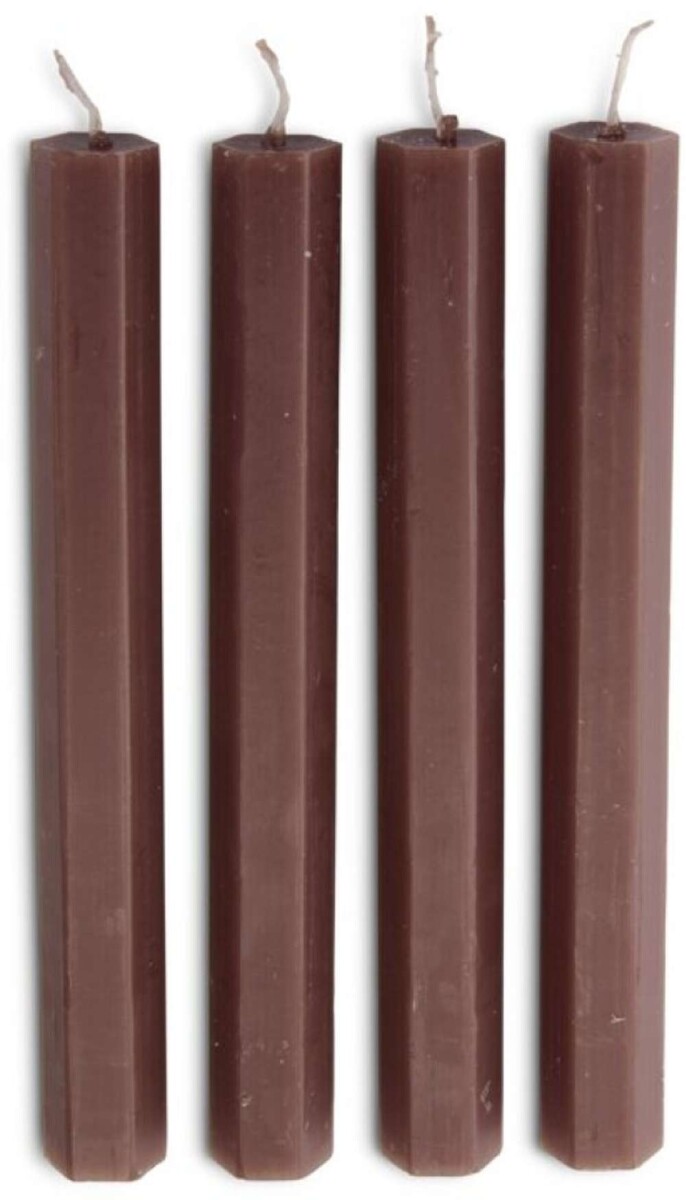 Vela candelabro HOLME H20cm uva 4u/pk - peso: 0.297 