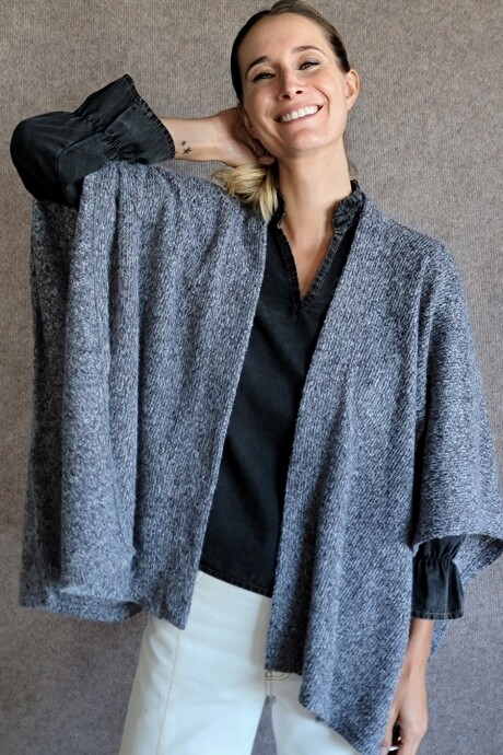 Ruana Cerdeña Gris melange oscuro