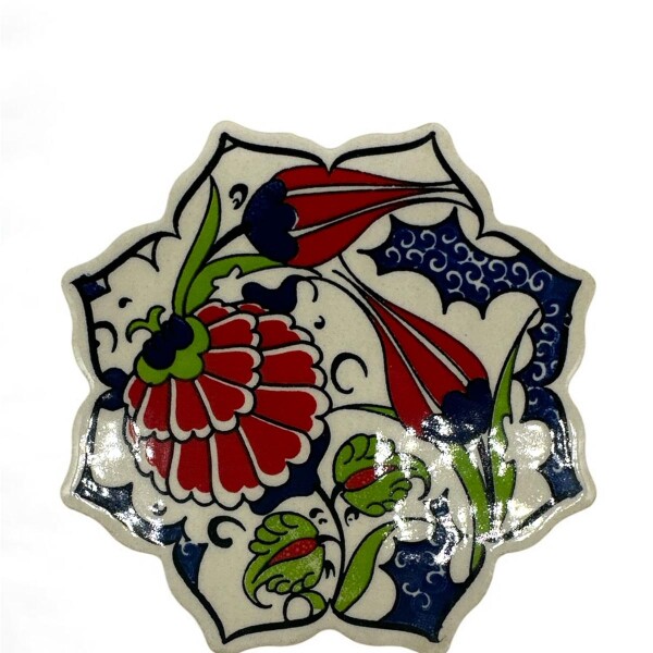 Posa vasos de cerámica CLAVEL Y 2 TULIPANES