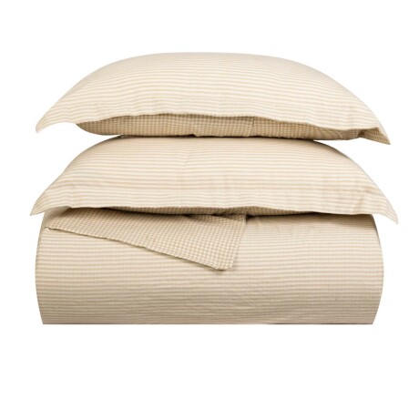 SET FUNDA NÓRDICA 2 PLAZAS LINO-Y-ALGODON NATURAL-BEIGE CHECKS ARENA