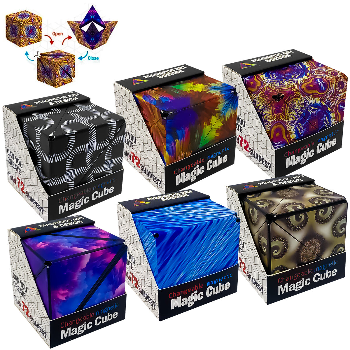 Cubo Mágico Cósmico Infinito Magnético Intercambiable 