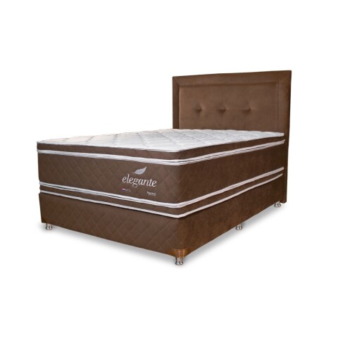 Sommier Parana Elegante 1.60x2.00 Marron (Colchon+Base+Cabecera) Sommier Parana Elegante 1.60x2.00 Marron (Colchon+Base+Cabecera)