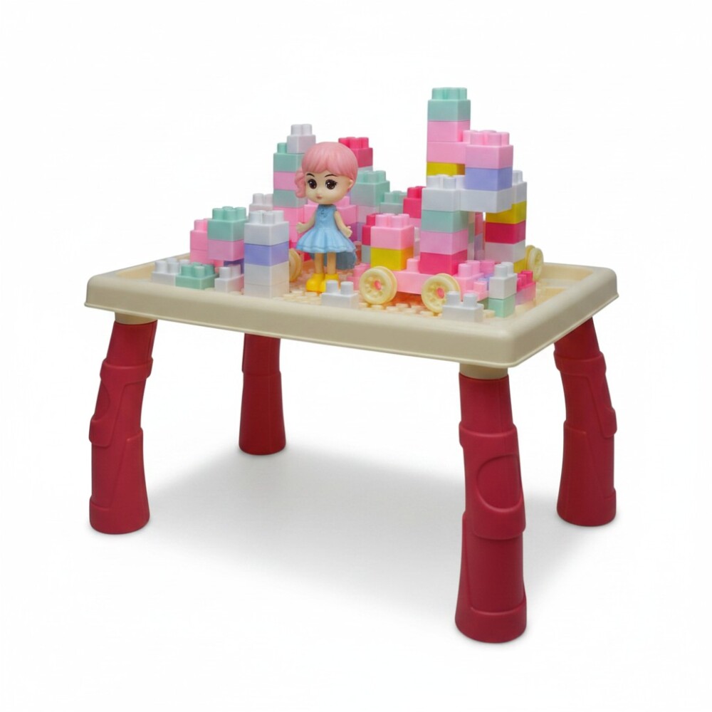 Mesa de bloques construccion P&F princesas