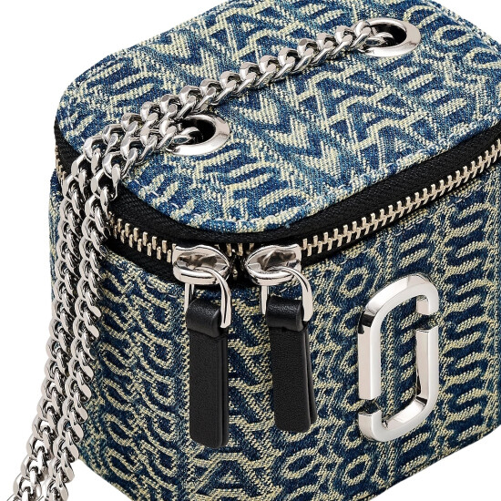 MARC JACOBS - THE MONOGRAM DENIM J MARC MINI VANITY BAG Alta Automática