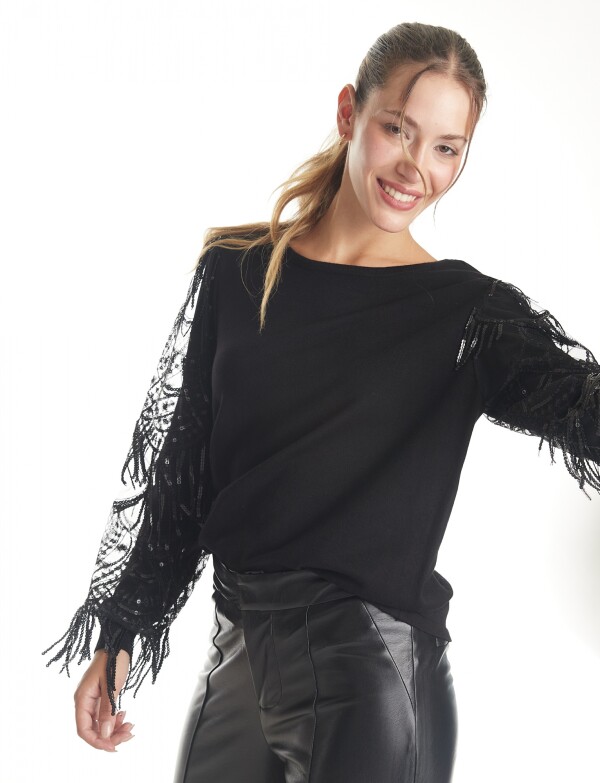 Buzo Lentejuelas NEGRO