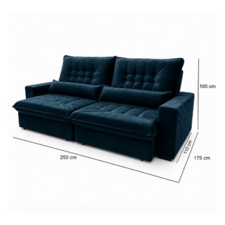 SOFA HELLEN RECLINABLE 3 LUGARES MAGESTIC AZUL MARINO SOFA HELLEN RECLINABLE 3 LUGARES MAGESTIC AZUL MARINO