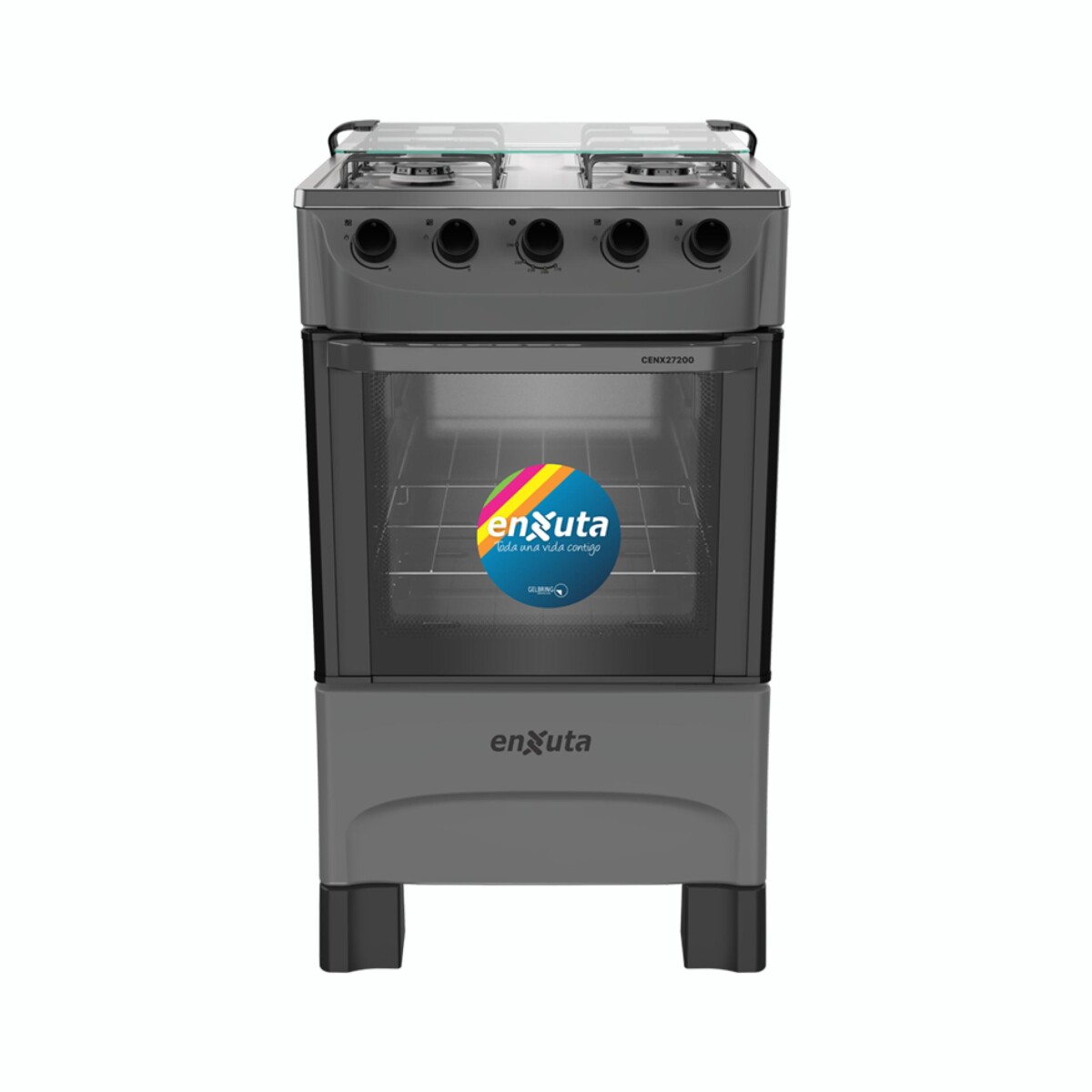 Cocina ENXUTA CENX27200T A Gas Cuatro Hornallas - Titanium 