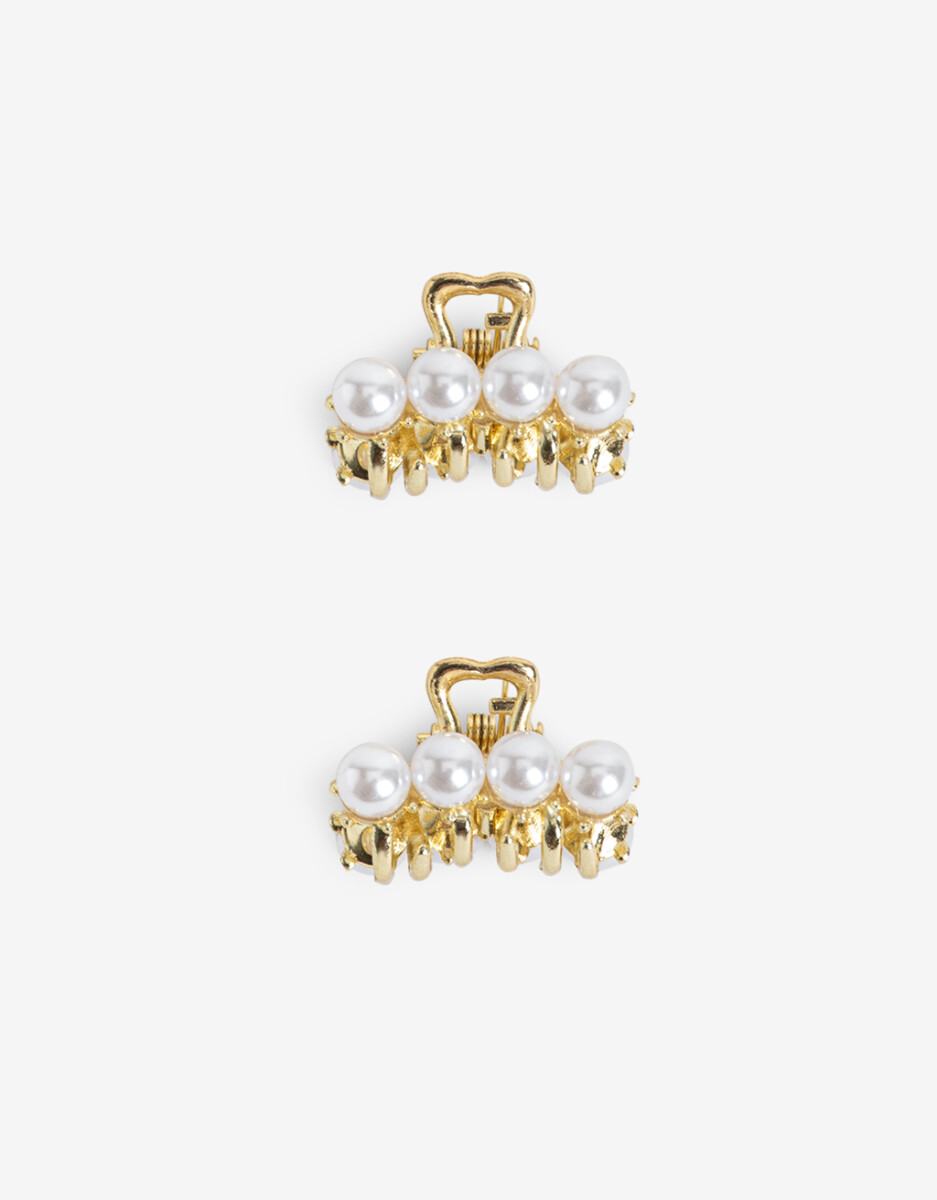 Set De Mini Broches Con Perlas 