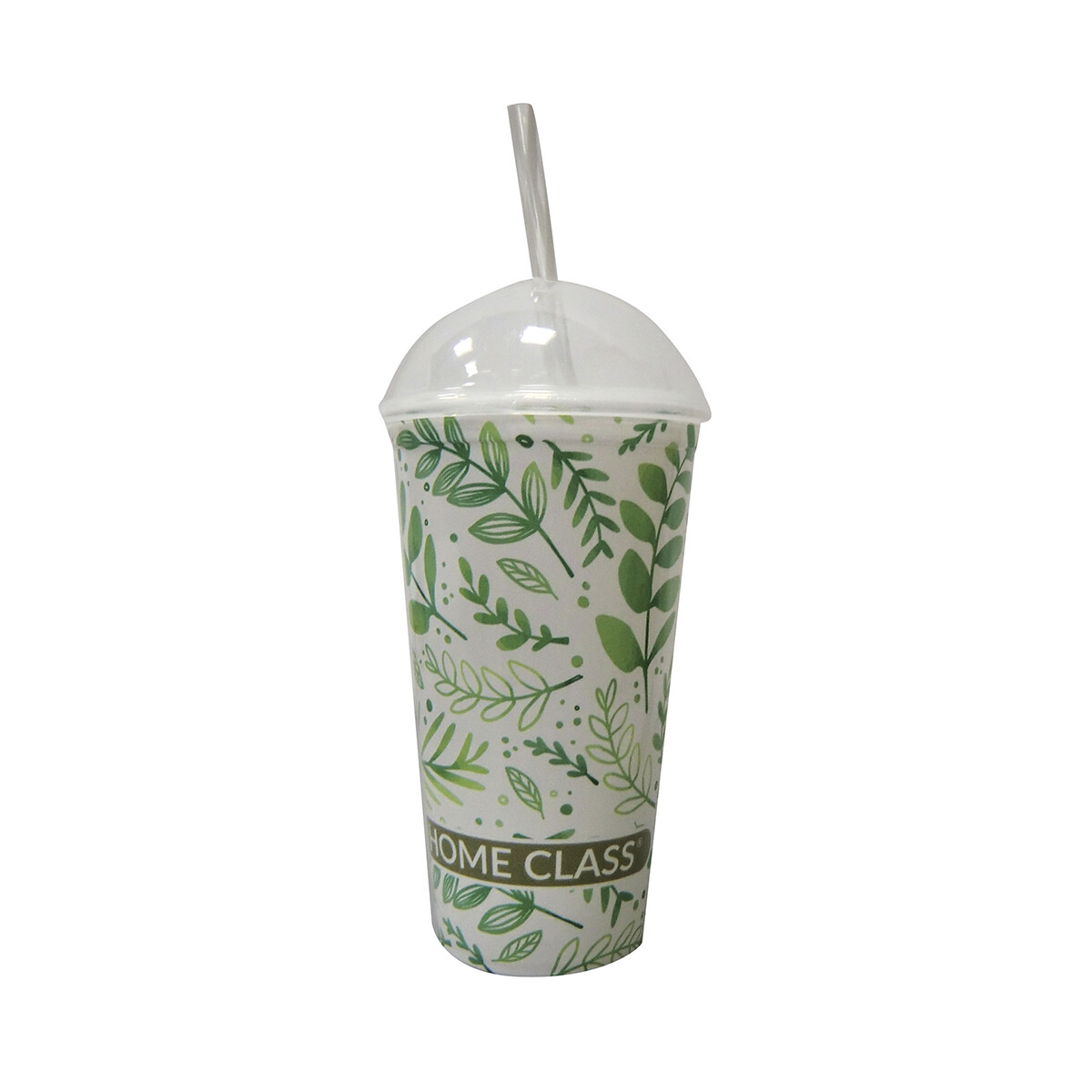 Vaso Plástico Milkshake con Pajita 500 ml Varios Diseños - Flores 