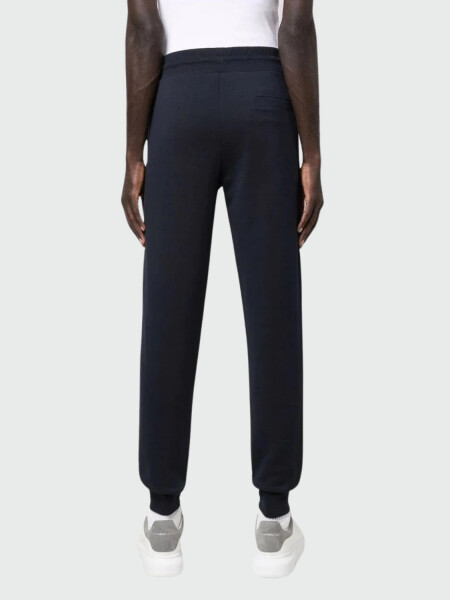 Moncler -Pantalón deportivo de algodón con bolsillos Azul Marino
