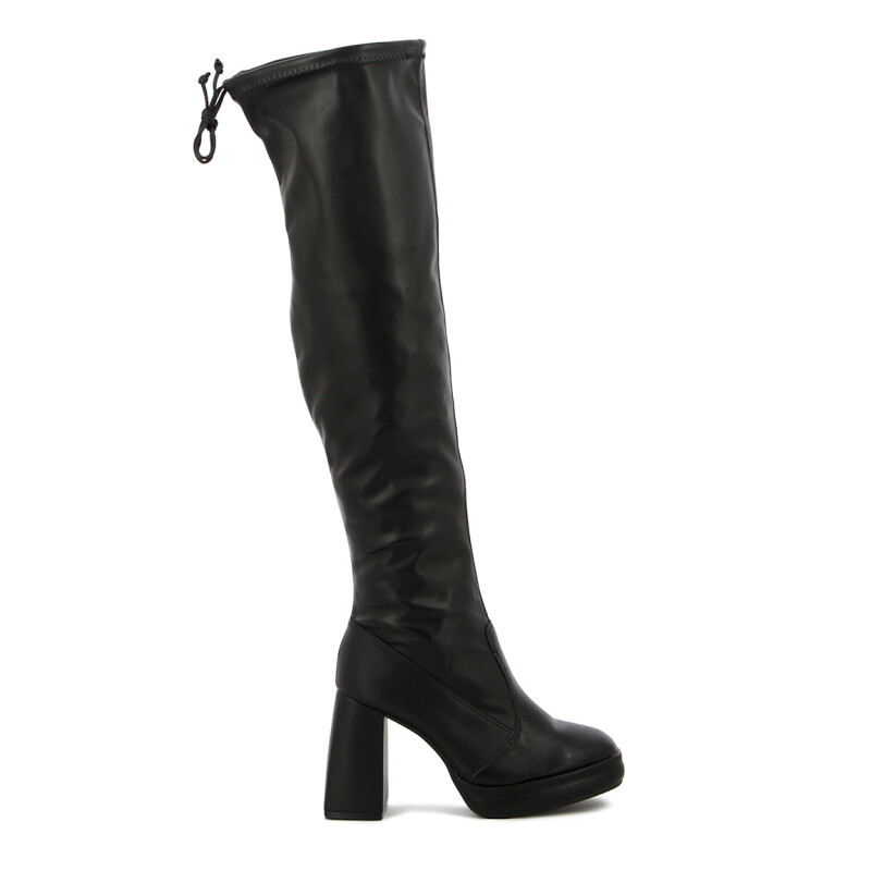 Bota Beira Rio Mujer Taco 10cm Plataforma 2.5cm Negro