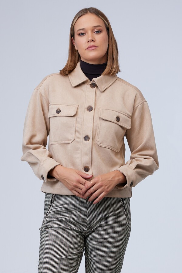 Chaqueta Suede TOSTADO