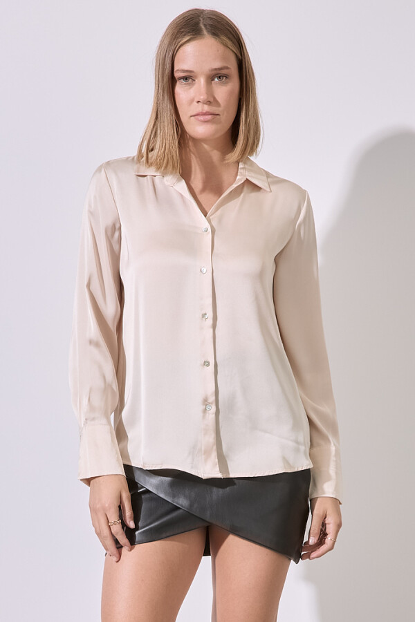 Camisa Saten BEIGE