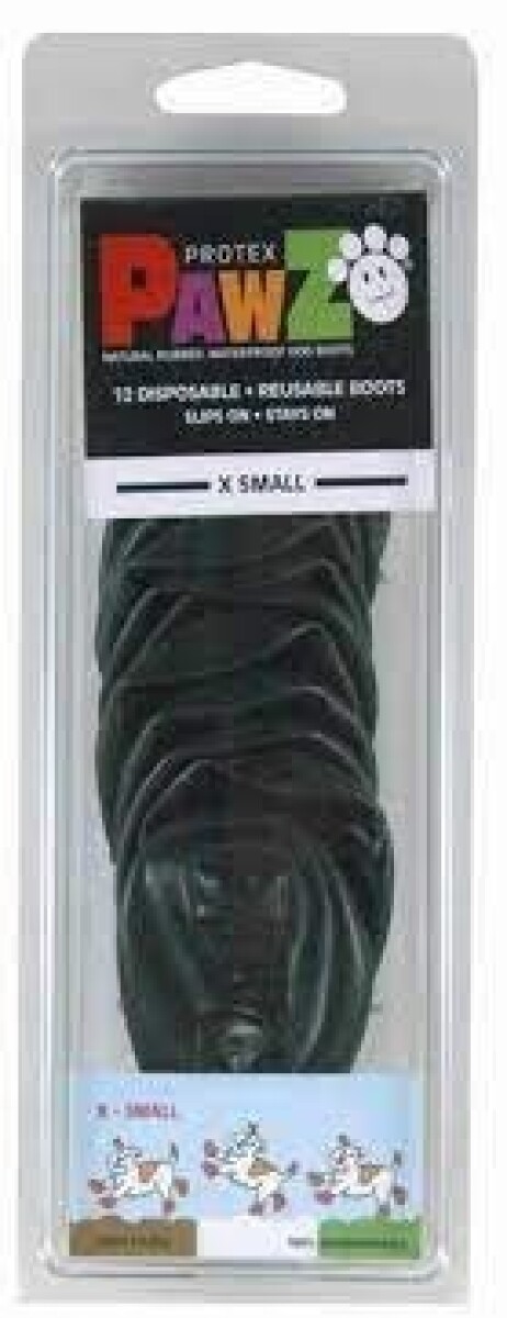 PAWZ BOTAS PARA PERRO NEGRO S X 12 
