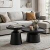JGO MESA CENTRO METAL NEGRO 2PZAS Unica