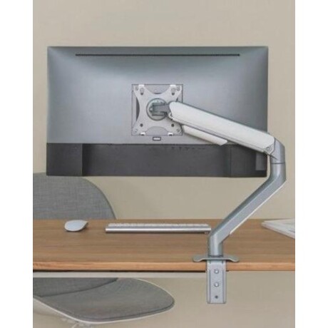 Soporte brazo ajustable con agarre de escritorio Brateck LDT63-C012 de 17" a 32" Gris Claro