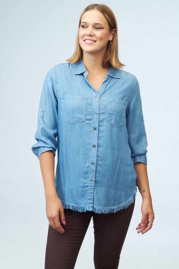 Camisa Tencel Flecos JEAN