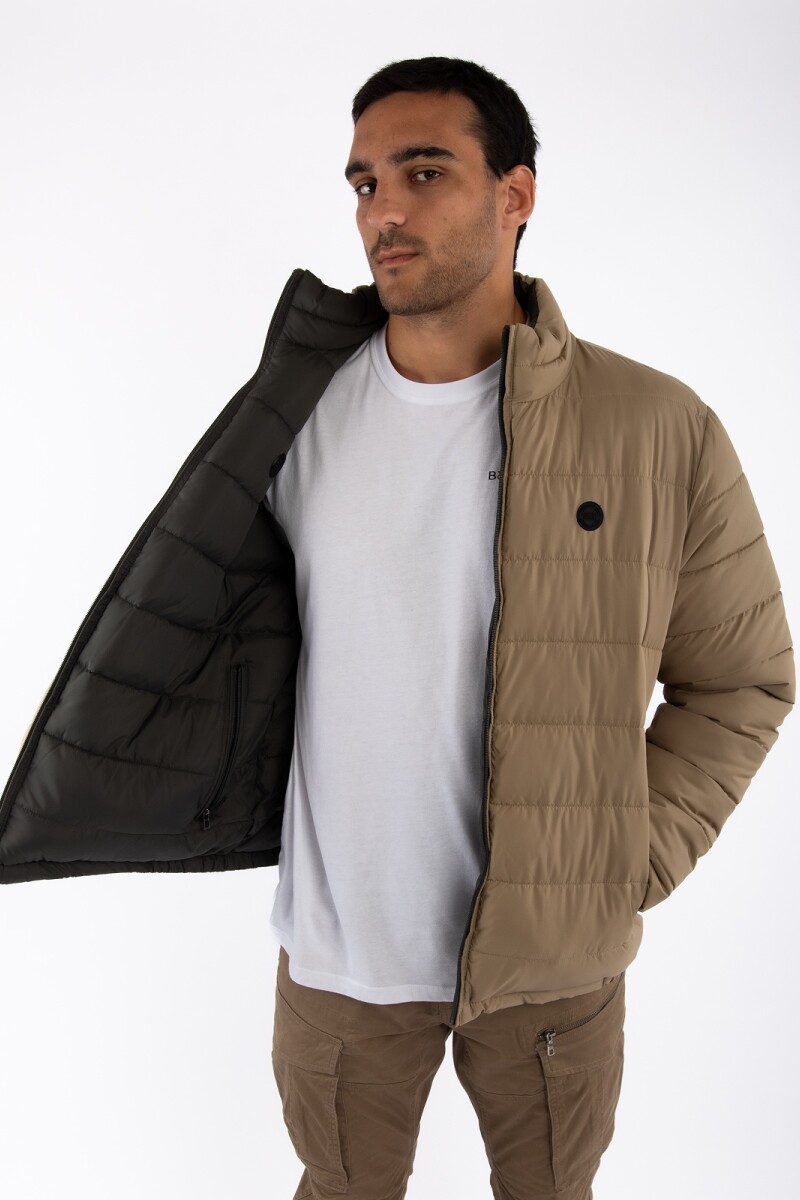 Campera Reversible Verde - Beige