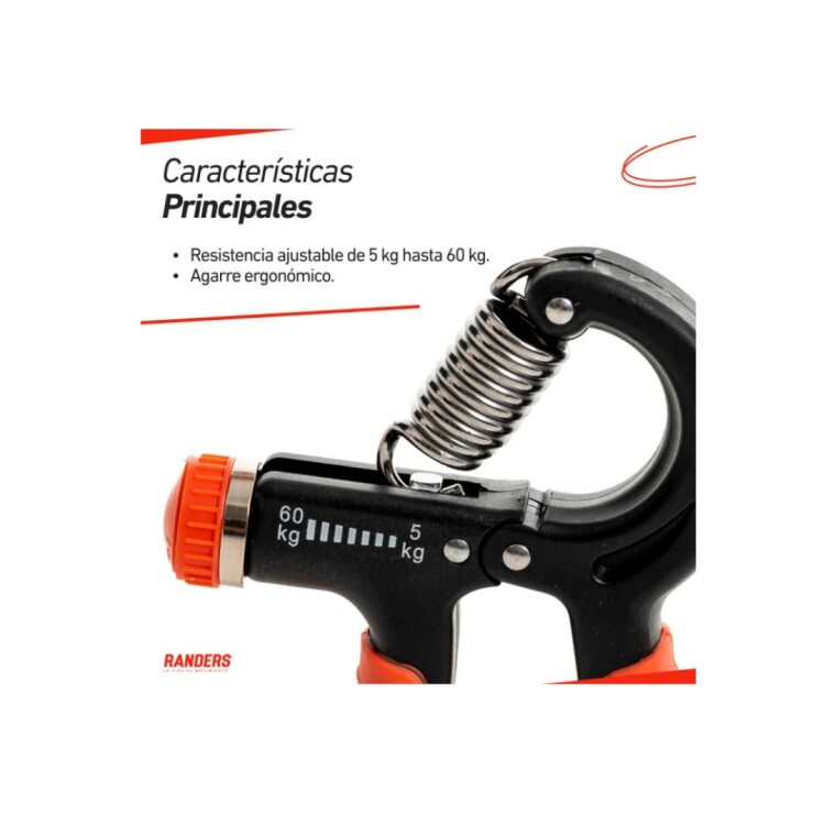 EJERCITADOR REGULABLE DE MANO 10-60KG MULTICOLOR