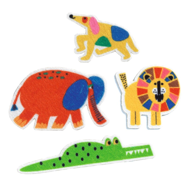 DJ0095 Set X 60 Stickers Suaves Y Grandes Djeco Animals 18m+