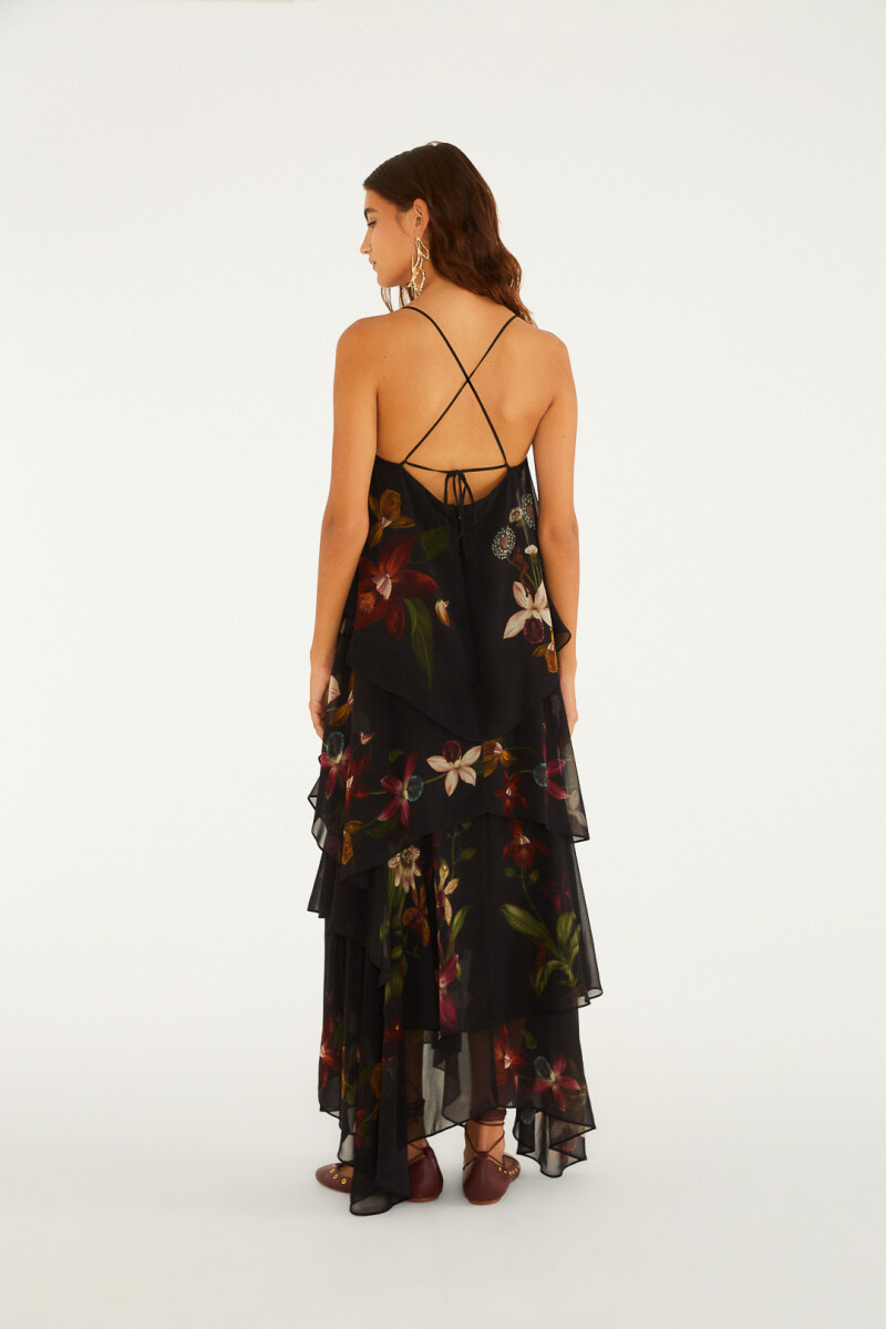 VESTIDO VOLADOS Negro
