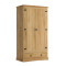 Ropero 2 puertas - Madera maciza Natural