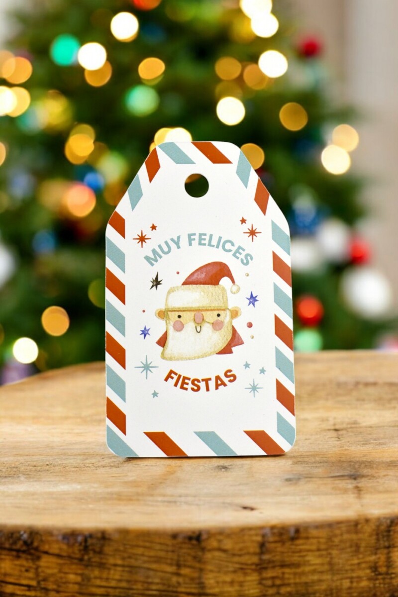 Tag colgante navidad 5x8,5 cm - DISEÑO 18 