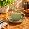 Taza de café con plato 80 ml colores surtidos Taza de café con plato 80 ml colores surtidos
